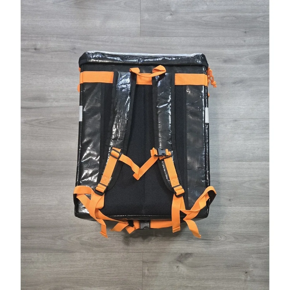 Courier Style Delivery Tote Bag Large Food Storage Foldable Backpack 20x16x12
